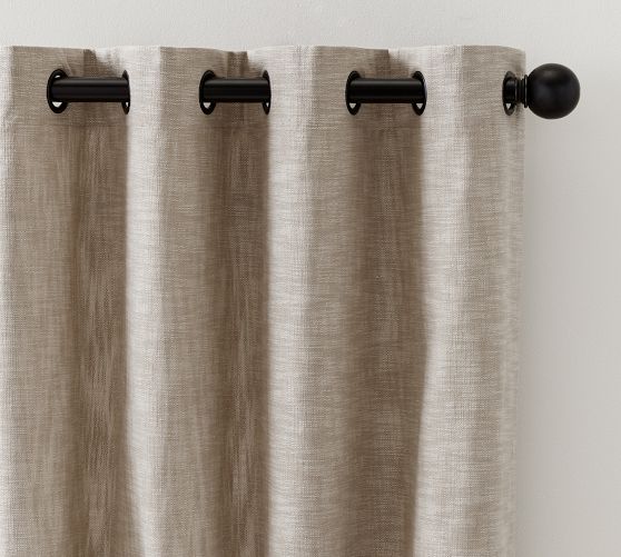 Seaton Textured Cotton Grommet Curtain Pottery Barn