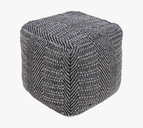 Bron Handwoven Wool Pouf | Pottery Barn