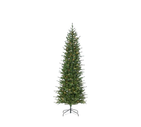 Lit Faux Natural Cut Narrow Dover Pine Tree | Pottery Barn
