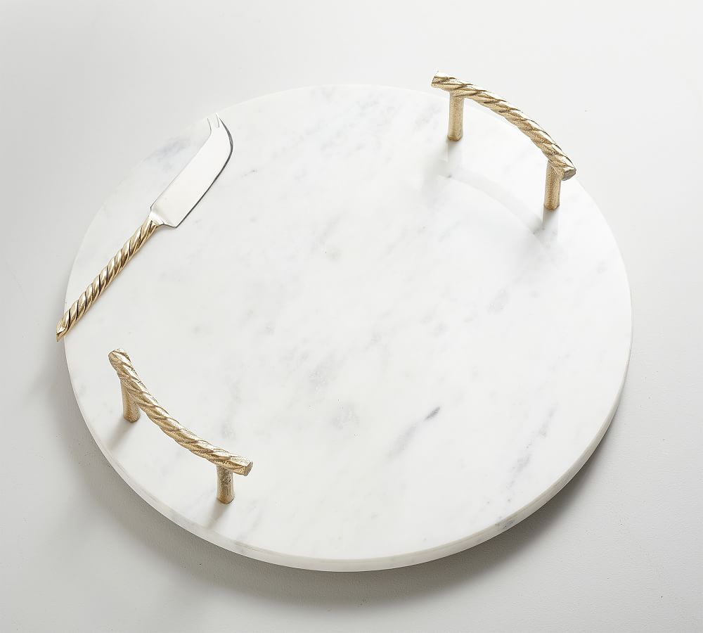 Monique Lhuillier Marble Cheese Board & Knife Gift Set | Pottery Barn