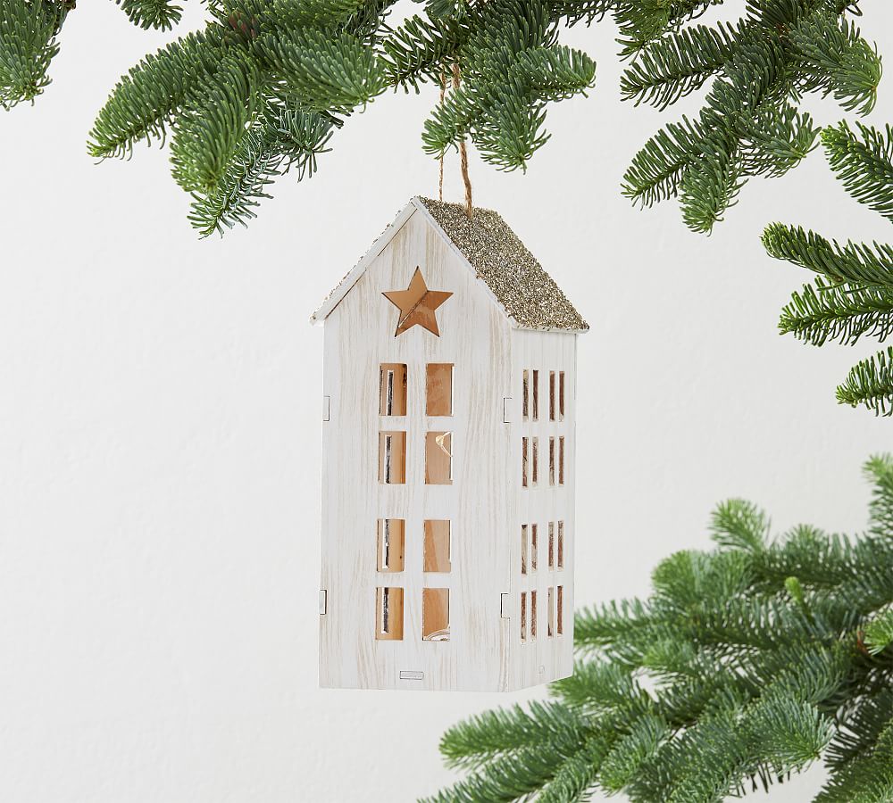 Wooden House Ornaments Pottery Barn