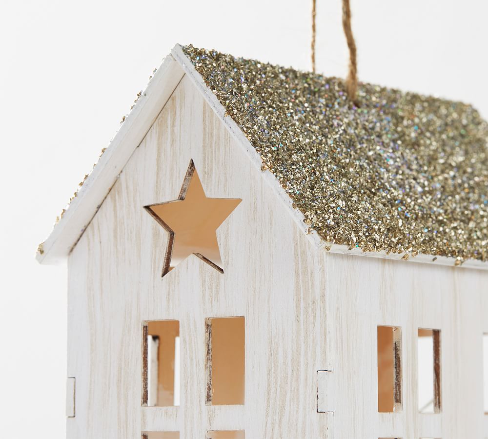 Wooden House Ornaments Pottery Barn