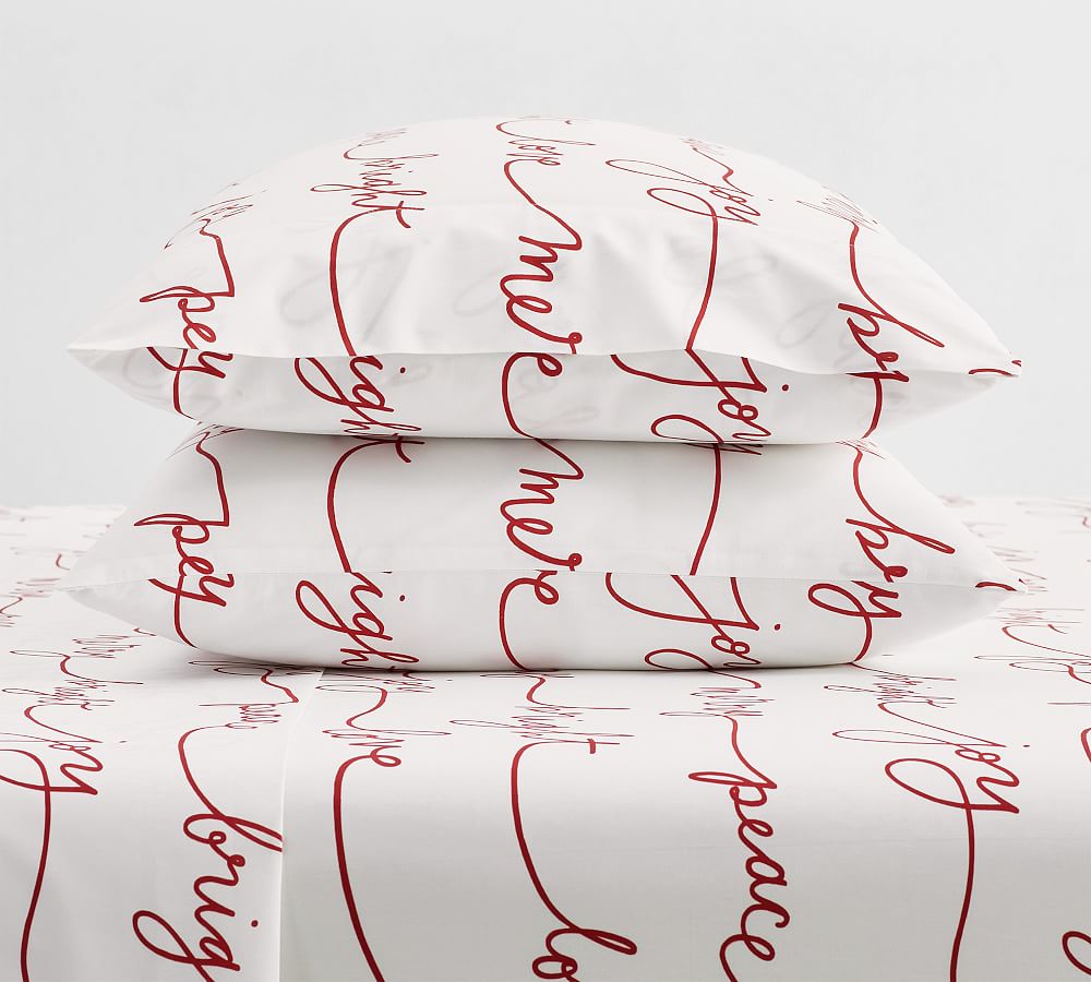 Sentiment Organic Percale Pillowcases Set of 2 Pottery Barn