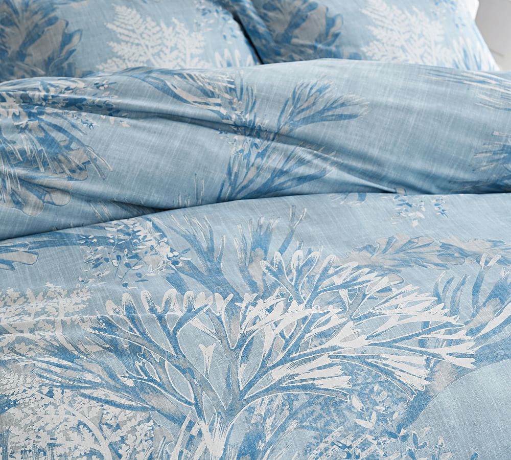 Sea Mist Percale Duvet Cover | Pottery Barn