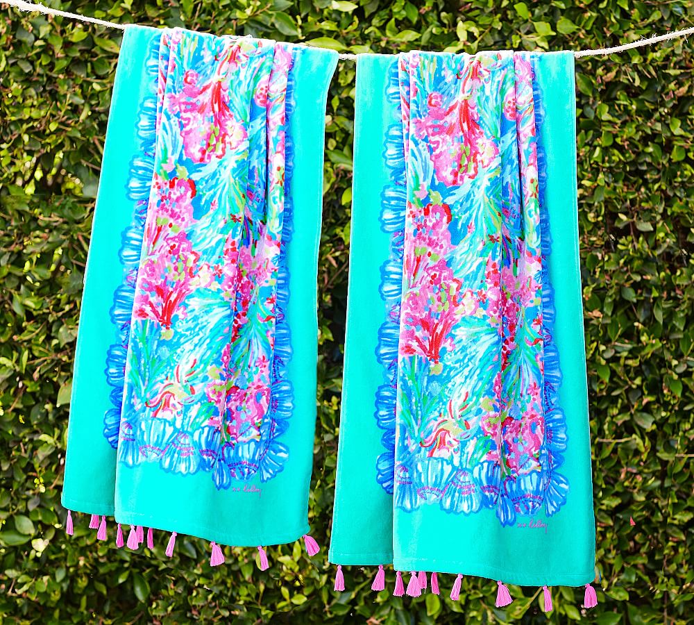 Lilly Pulitzer Fan Sea Pants Pool Towel Pottery Barn