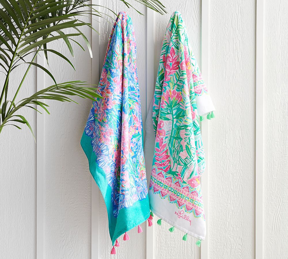 Lilly Pulitzer Jungle Lilly Beach Towel Pottery Barn