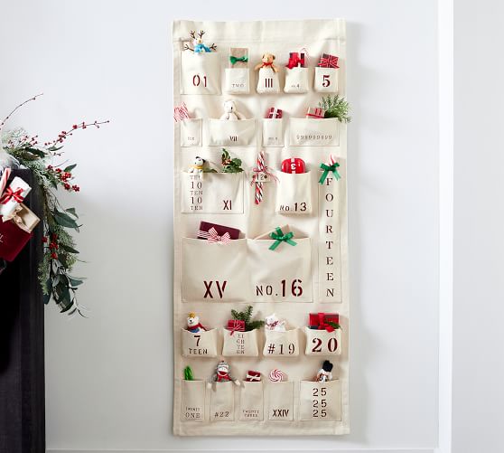 Canvas Pocket Hanging Advent Calendar | Pottery Barn