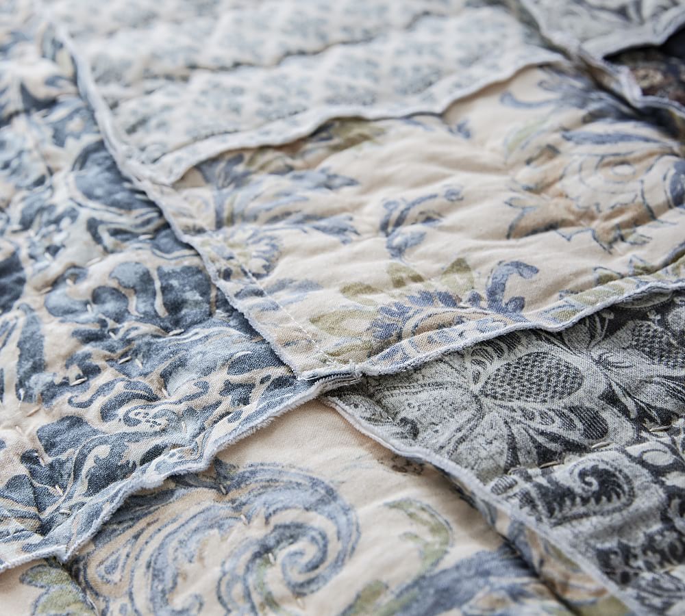 Delaney Patchwork Cotton Quilt & Sham Pottery Barn