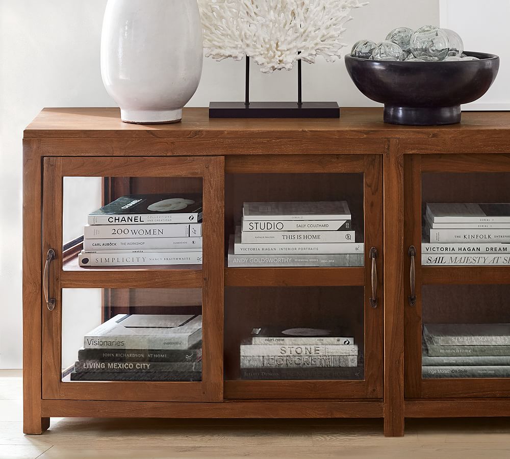 Menlo Reclaimed Teak Console Table Pottery Barn
