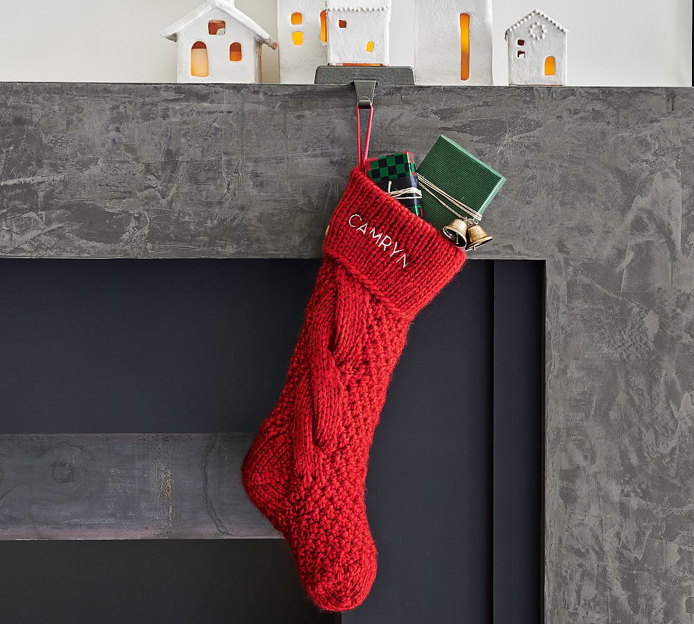 Chunky Cable Knit Stocking Pottery Barn