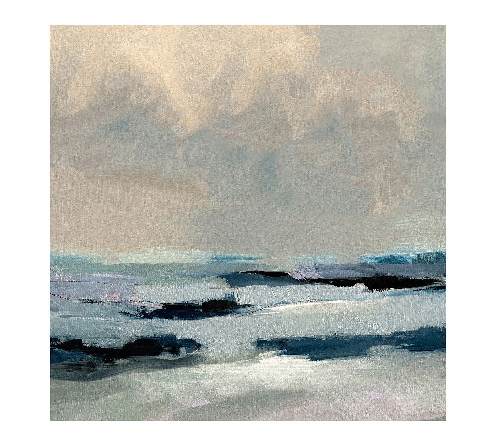 Beyond Shoreline Hand Embellished Canvas Print Pottery Barn