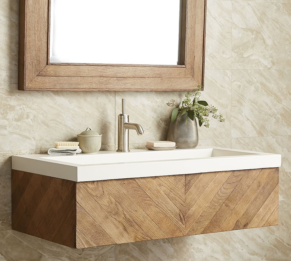 Ricson 36” Handcrafted Single Sink Floating Vanity | Pottery Barn