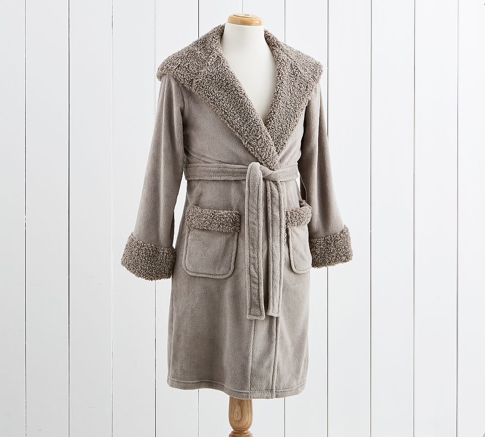 Teddy Faux Fur Trim Robes Pottery Barn