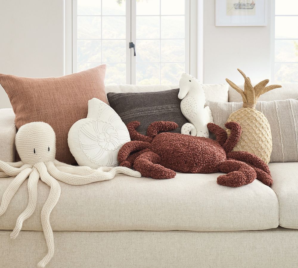 duisternis onderwijzen Eindig Cozy Crab Shaped Throw Pillow | Pottery Barn