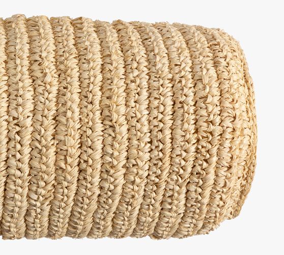 Klara Palm Leaf Round Lumbar Pillow Pottery Barn