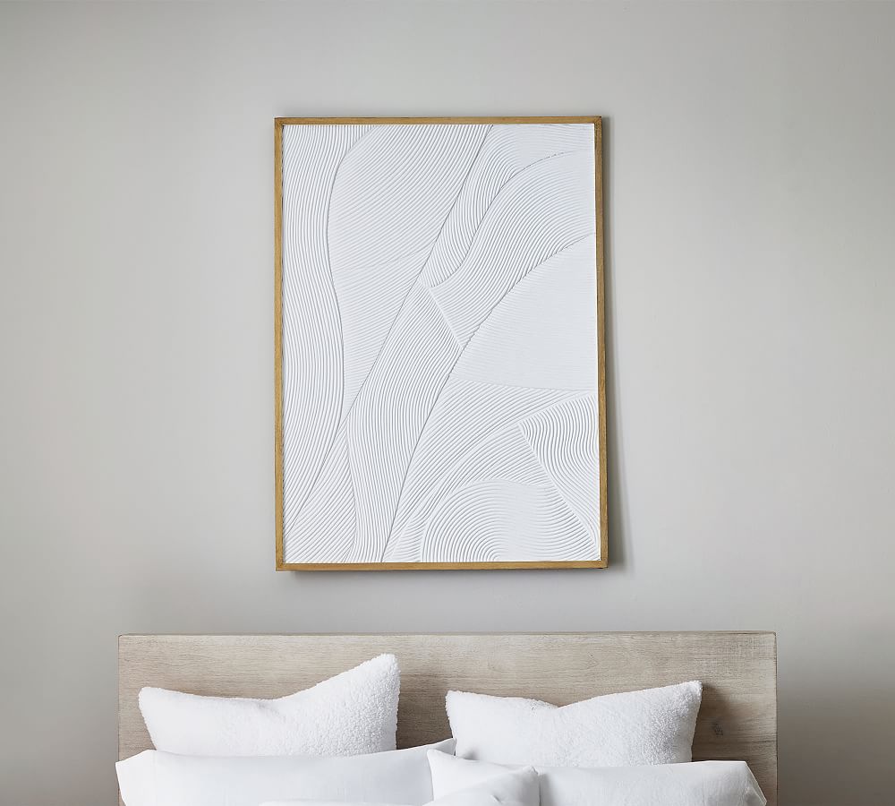 textured white wall art