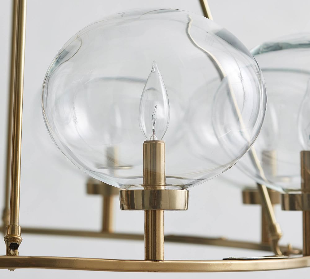 Maisie Glass Globe Round Chandelier Pottery Barn