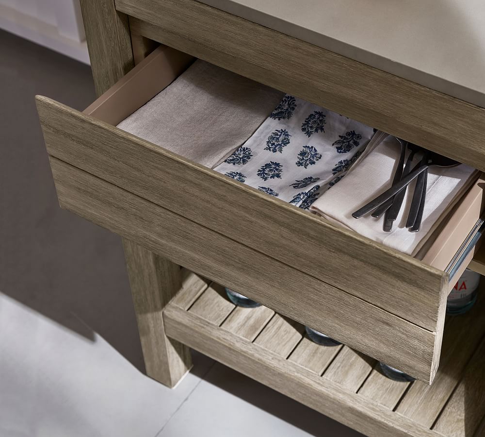 Indio FSC® Eucalyptus Outdoor Kitchen Island | Pottery Barn