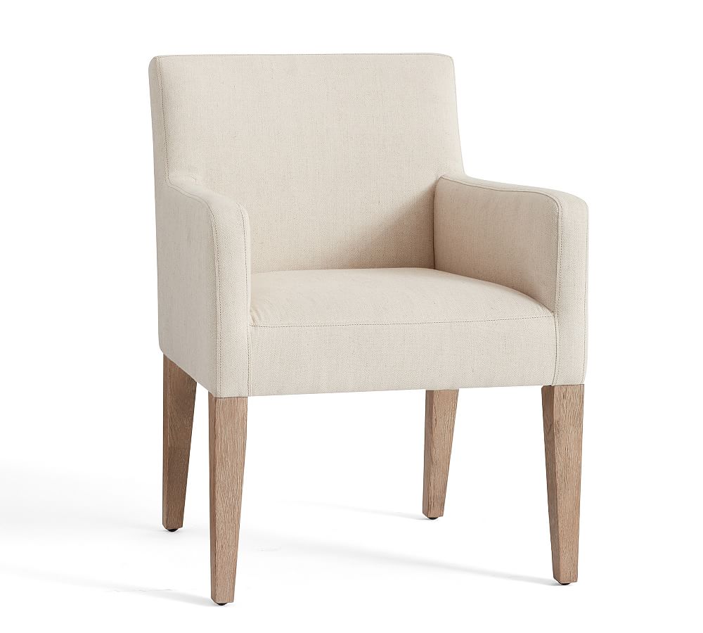 Classic Upholstered Dining Armchair Pottery Barn