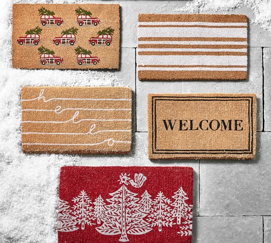 Christmas Tree Forest Doormat Pottery Barn