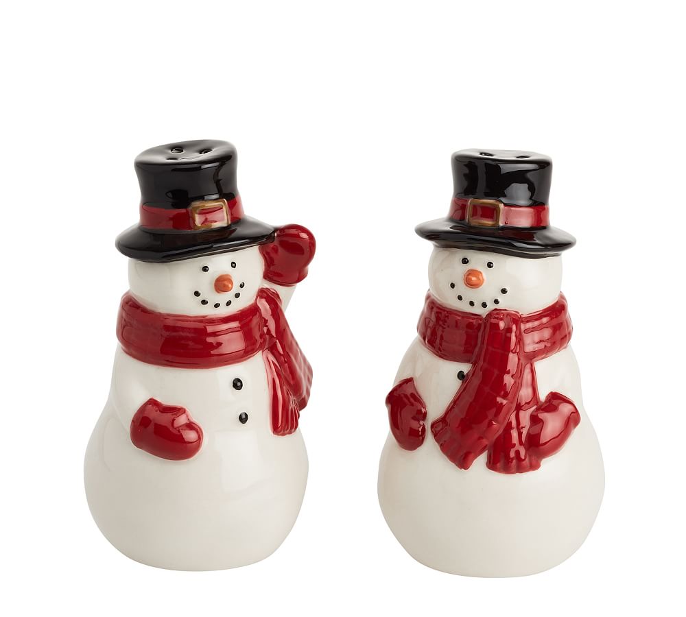 Snowman Salt & Pepper Shakers | Pottery Barn