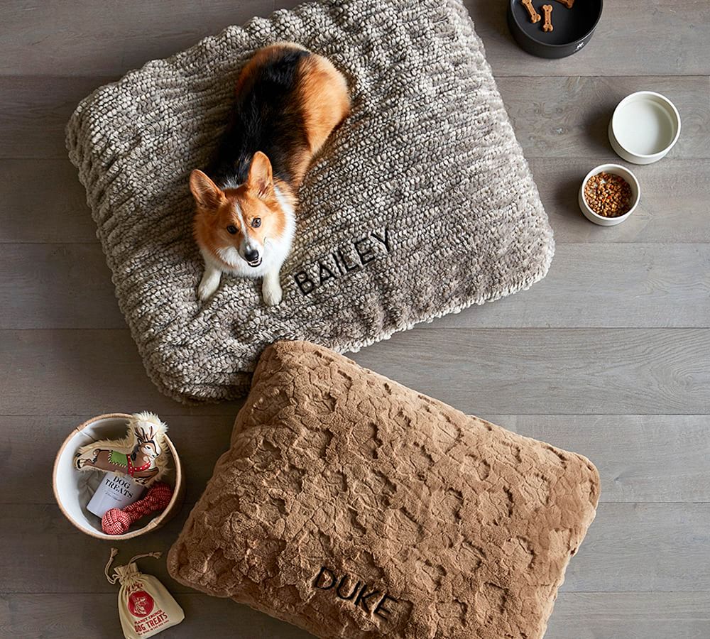 Pet Bed Cover, Gray Faux Fur Pottery Barn