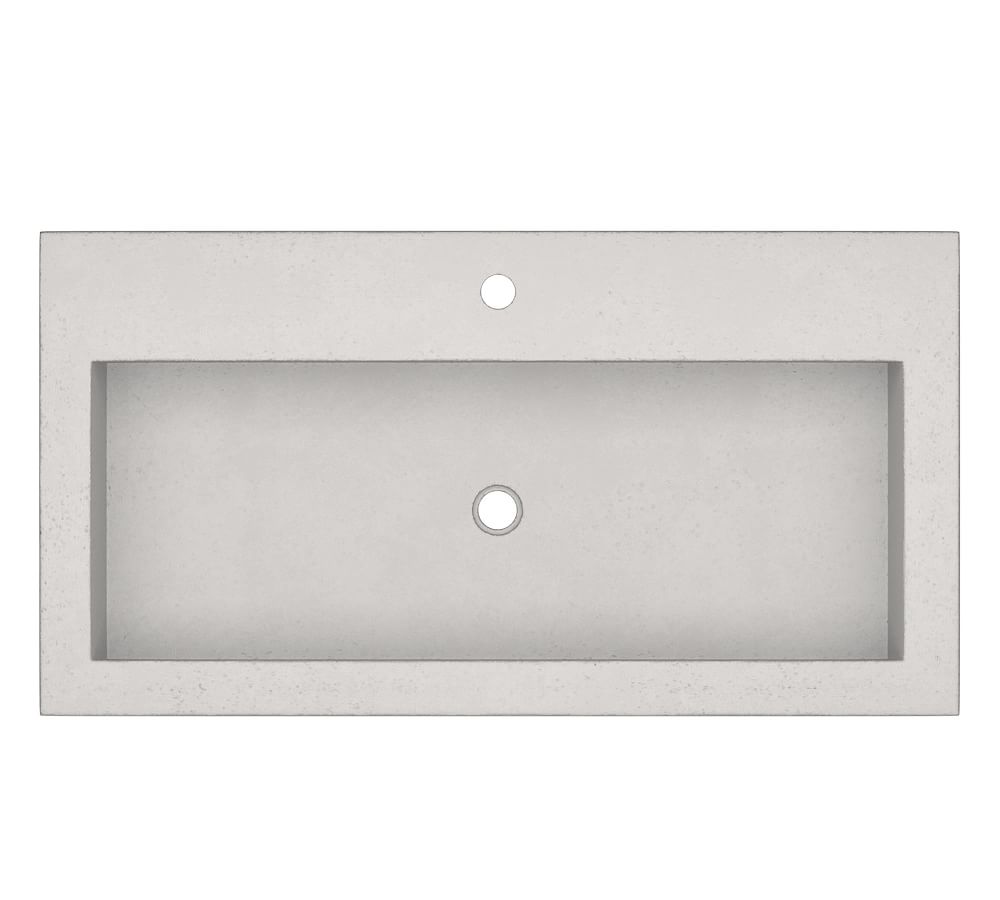 Rilen 48" Handcrafted Single Sink Vanity with Trough Sink Pottery Barn