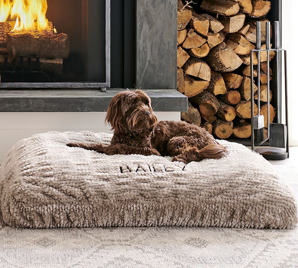 Pet Bed Cover, Gray Faux Fur Pottery Barn