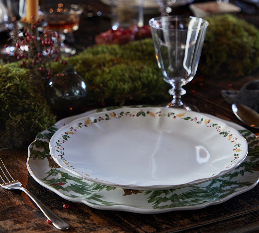 Nutcracker Handcrafted Stoneware Dinner Plates Set of 4 Pottery Barn