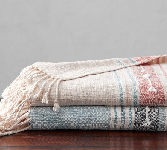 Roxy Yarn Dye Throw Blanket Pottery Barn