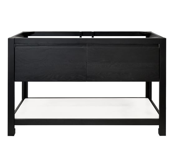 Rilen Midnight 48” Handcrafted Single Vanity with Glass Sink Pottery Barn
