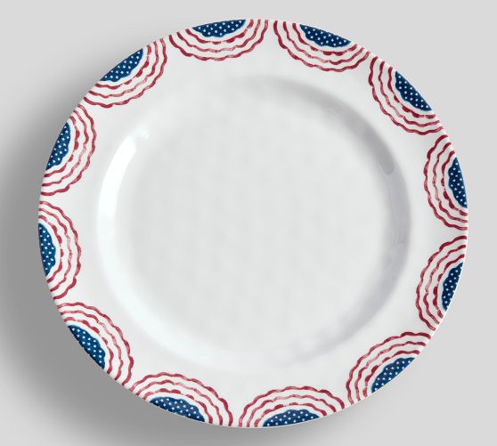 Cabana Flag Melamine Dinner Plates - Set of 4