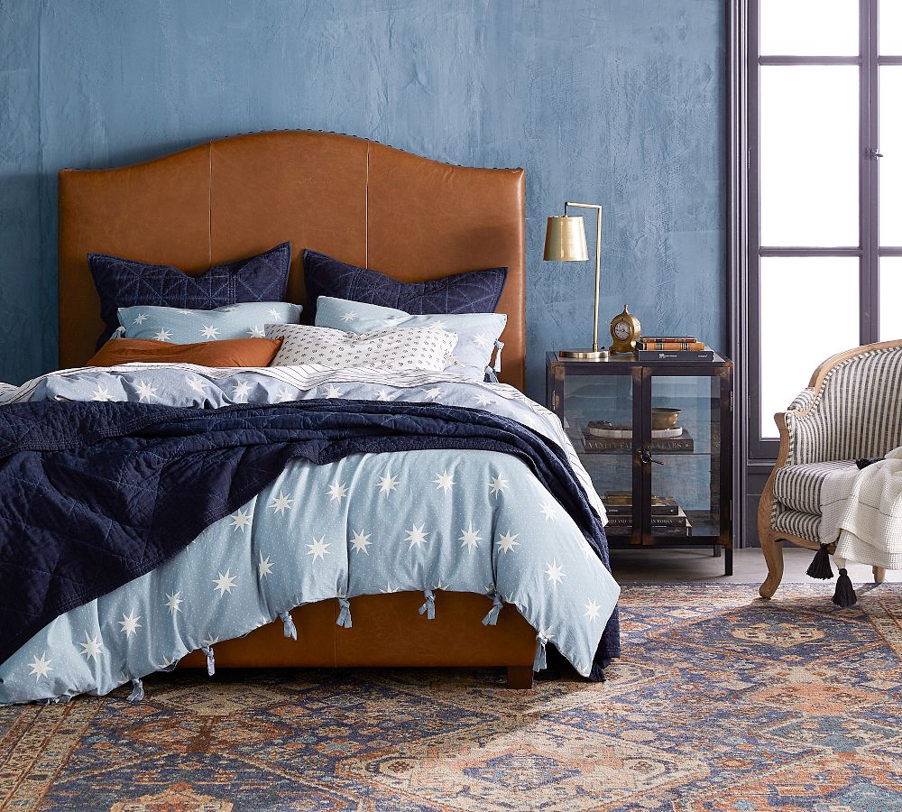 Blue Multi Mahalia Printed Rug Patterned Rugs Pottery Barn