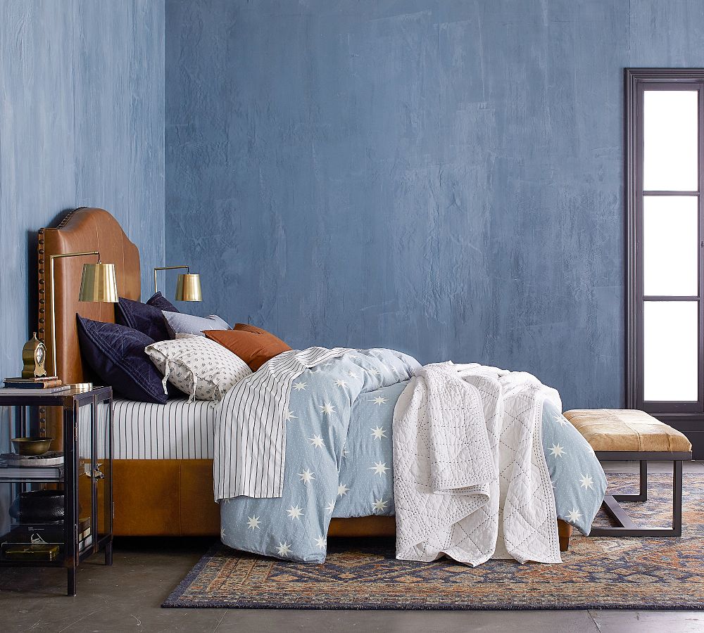 Blue Multi Mahalia Printed Rug Patterned Rugs Pottery Barn