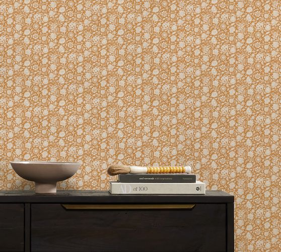 Floral Block Print Wallpaper | Pottery Barn