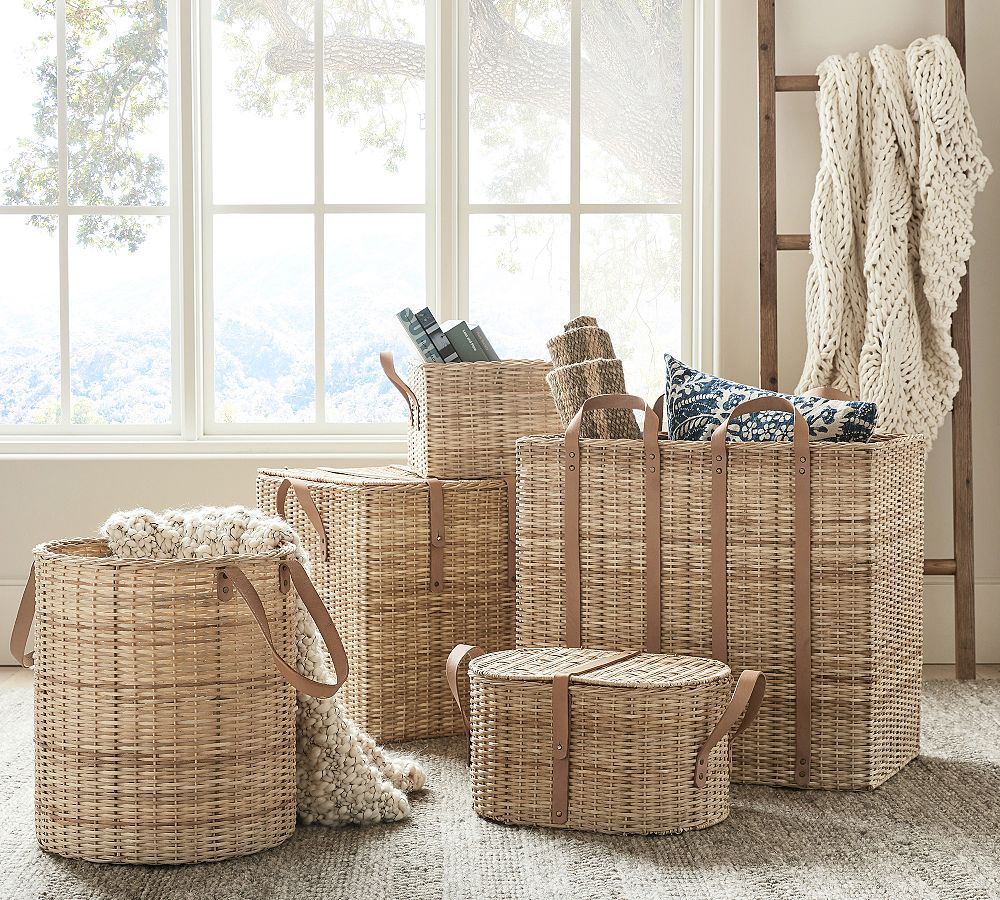 Austin Handwoven Oversized Basket Pottery Barn