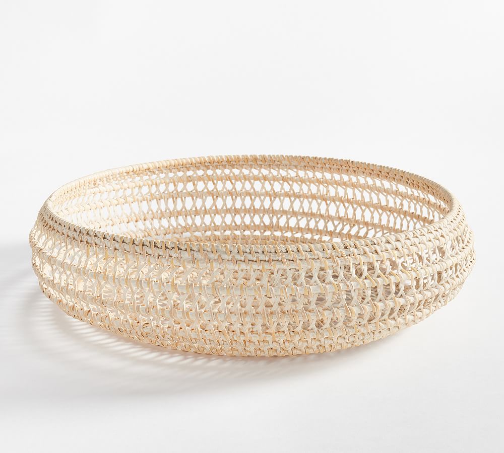 Miramar Handwoven Rattan Serveware Collection Pottery Barn