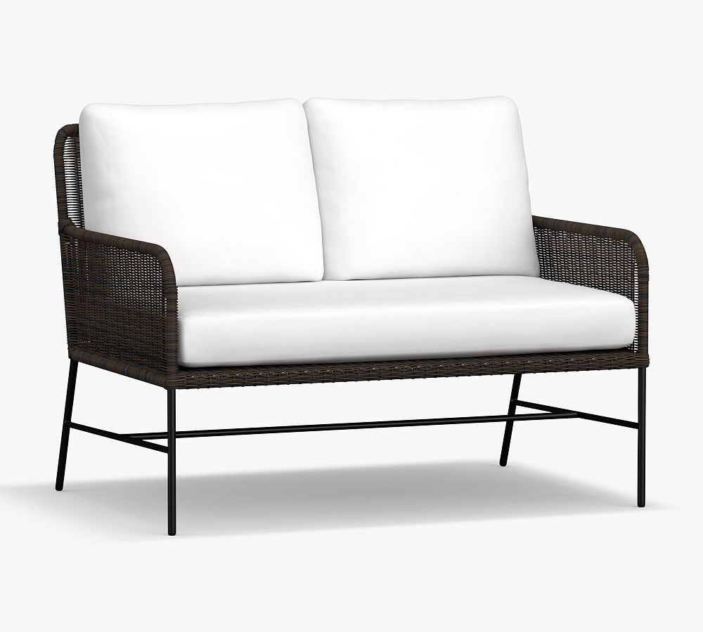Tulum Wicker Outdoor Loveseat Pottery Barn