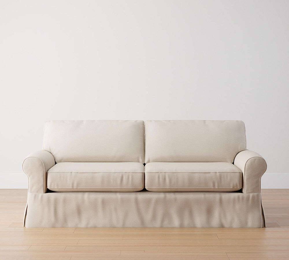 Buchanan Roll Arm Slipcovered Fabric Sofa Collection Pottery Barn