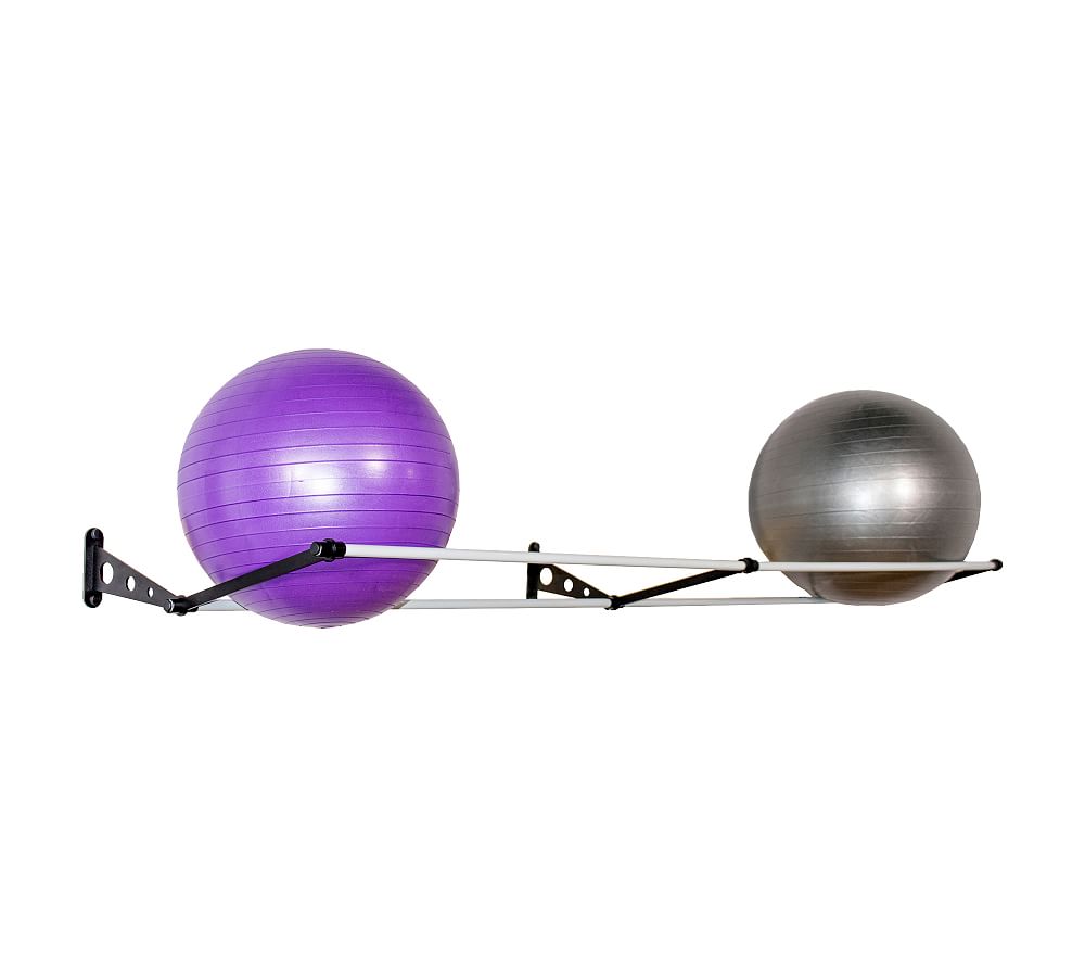 Yoga and Stability Ball Wall Storage Rack | Pottery Barn