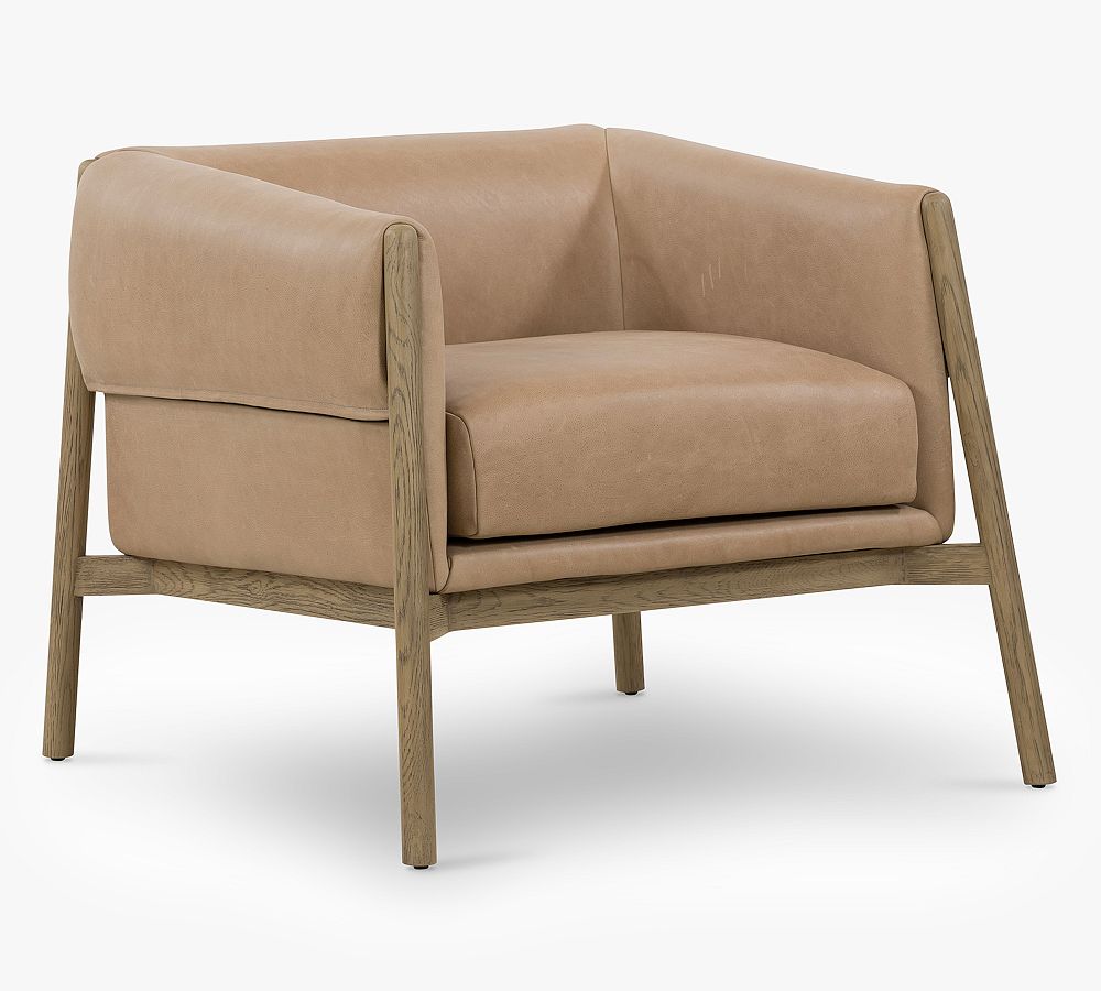 Astor Leather Armchair Pottery Barn