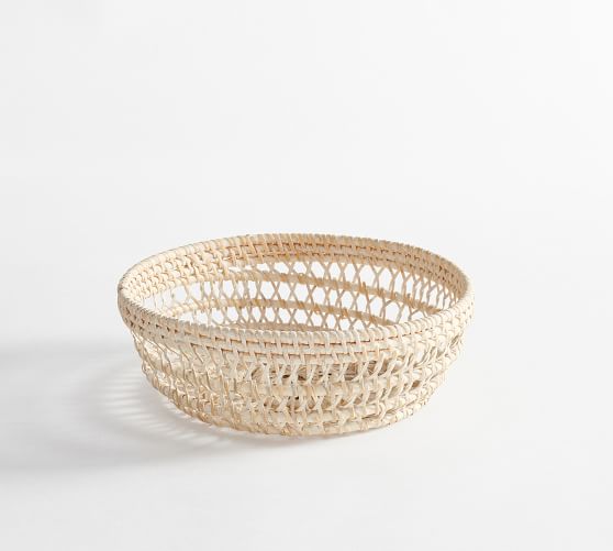 Miramar Handwoven Rattan Serveware Collection Pottery Barn