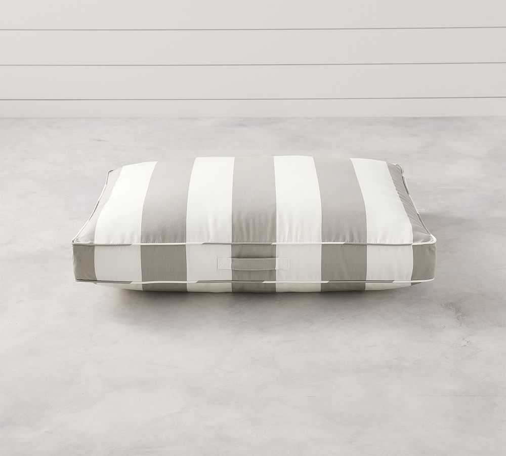 Sunbrella Awning Striped Indoor/Outdoor Pet Bed Pottery Barn