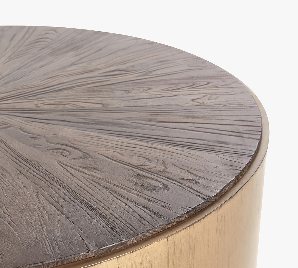 Brockton Round Reclaimed Wood Coffee Table Pottery Barn