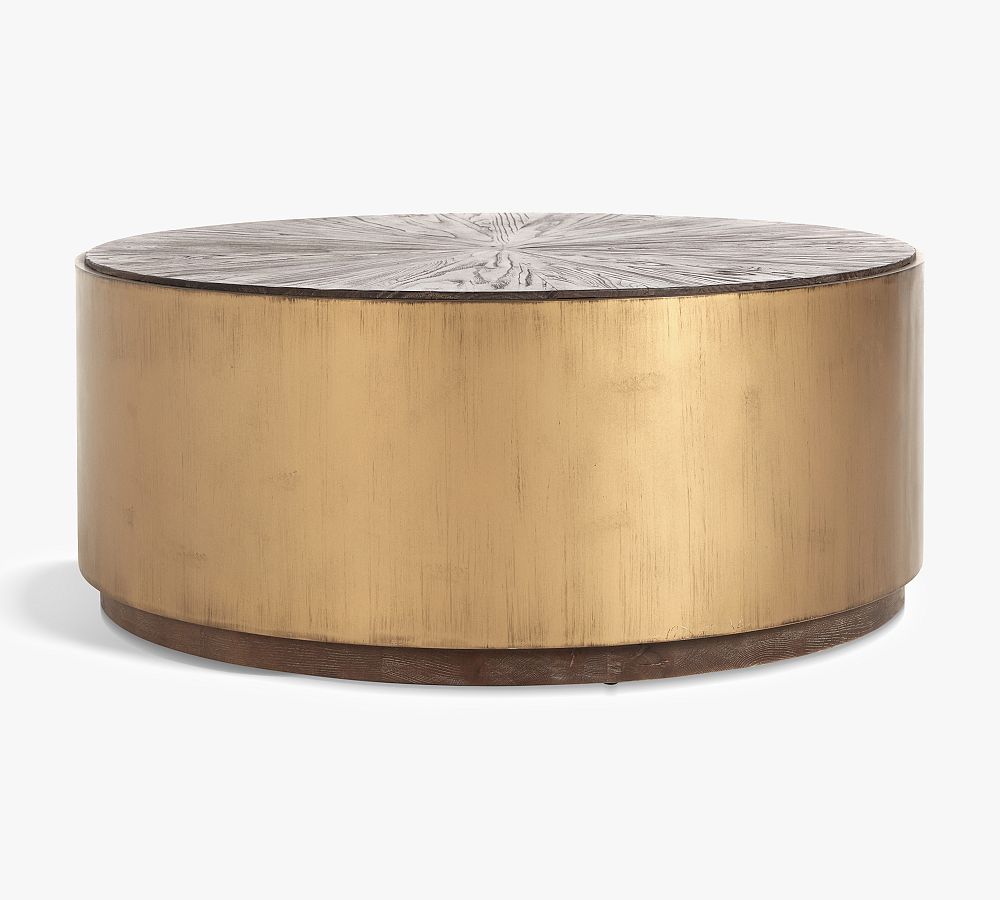 Brockton Round Reclaimed Wood Coffee Table Pottery Barn