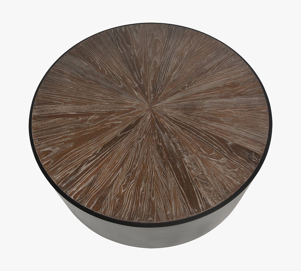 Brockton Round Reclaimed Wood Coffee Table Pottery Barn
