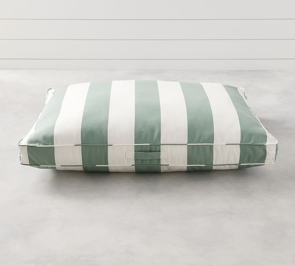 Sunbrella Awning Striped Indoor/Outdoor Pet Bed Pottery Barn