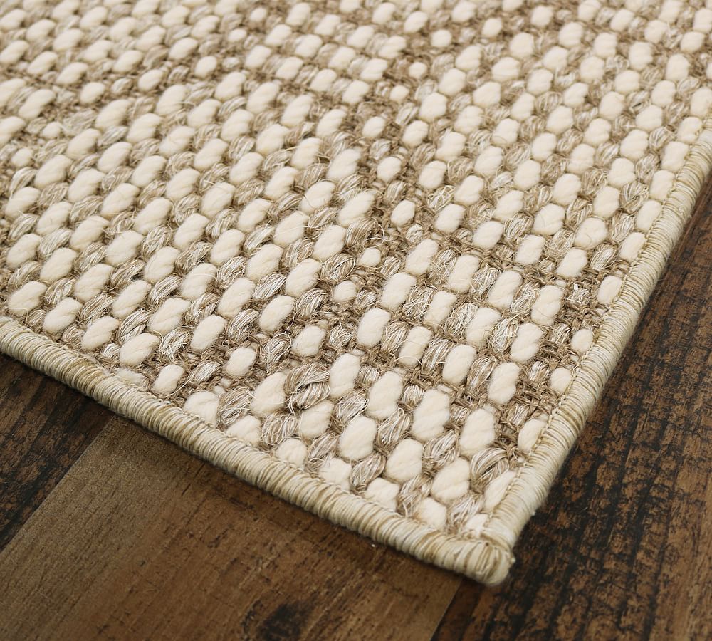 Custom Octagon Printed Wool & Sisal Rug Pottery Barn