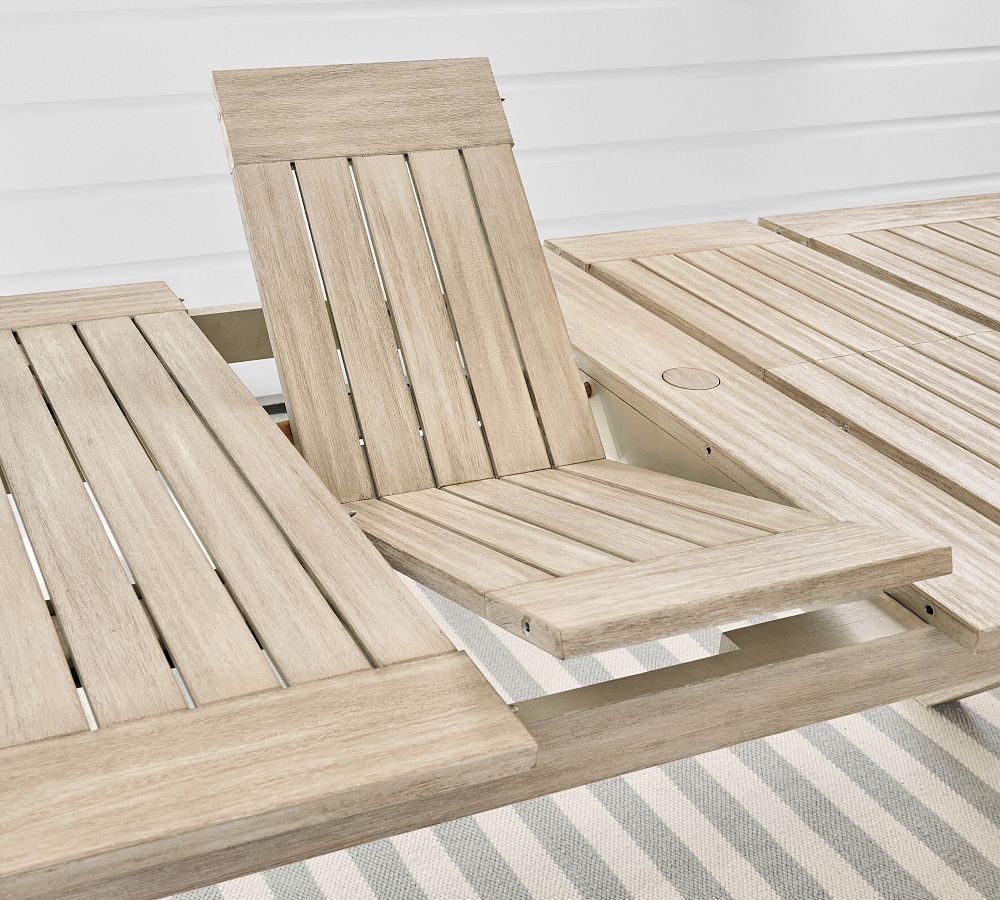 Indio FSC® Eucalyptus XBase Extending Outdoor Dining Table Pottery Barn