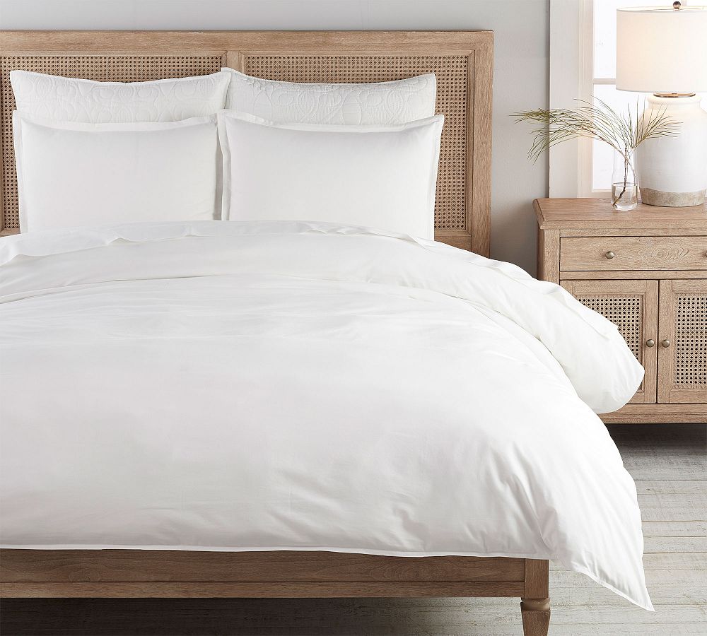 Spencer Washed Organic Cotton Solid Duvet Cover White Pottery Barn
